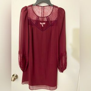 BCBG Generation short long sleeve dress plum color Size S